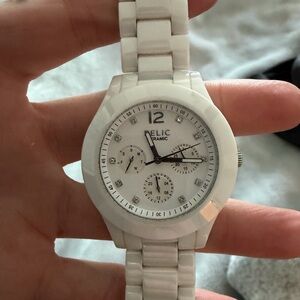 Relic Ceramic Watch in Elegant White